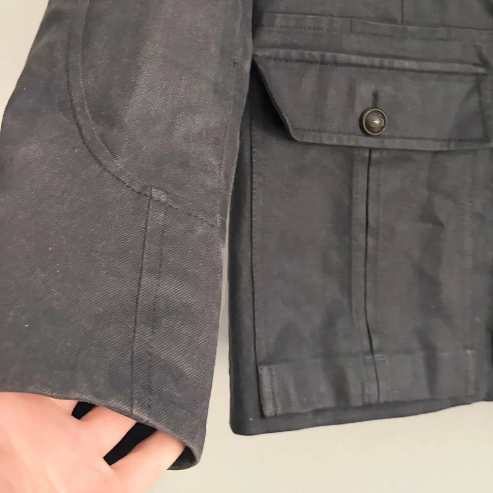 GUCCI Archival 2008 FW Runway Military Field Jacket Waxed Canvas Grey 50 L